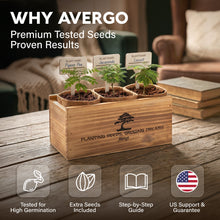 Load image into Gallery viewer, AVERGO Bonsai Tree Kit Classic - 3X Unique Japanese Bonzai Trees | Complete Indoor Bonsai Starter Kits from Seeds to Trees – DIY Gardening Gifts for Mother, Women & Men