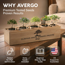 Load image into Gallery viewer, Bonsai Tree Kit for Beginners – 5X Unique Japanese Bonzai Trees | Complete Indoor Bonsai Starter Kit for Growing Bonsai Plants with Tools & Planters – DIY Gardening Gifts for Women & Men