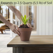 Load image into Gallery viewer, Coconut Coir Potting Soil for Indoor Plants - Expands to 2.5 Quart (5.5 lb) | Bonsai Soil Discs Perfect for General Houseplants, Herbs, and Bonsai Trees - Expands with Water