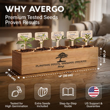 Load image into Gallery viewer, AVERGO Bonsai Tree Kit Deluxe - 5X Unique Japanese Bonzai Trees | Complete Indoor Bonsai Starter Kits for Growing Trees – DIY Gardening Gifts for Mother, Women &amp; Men
