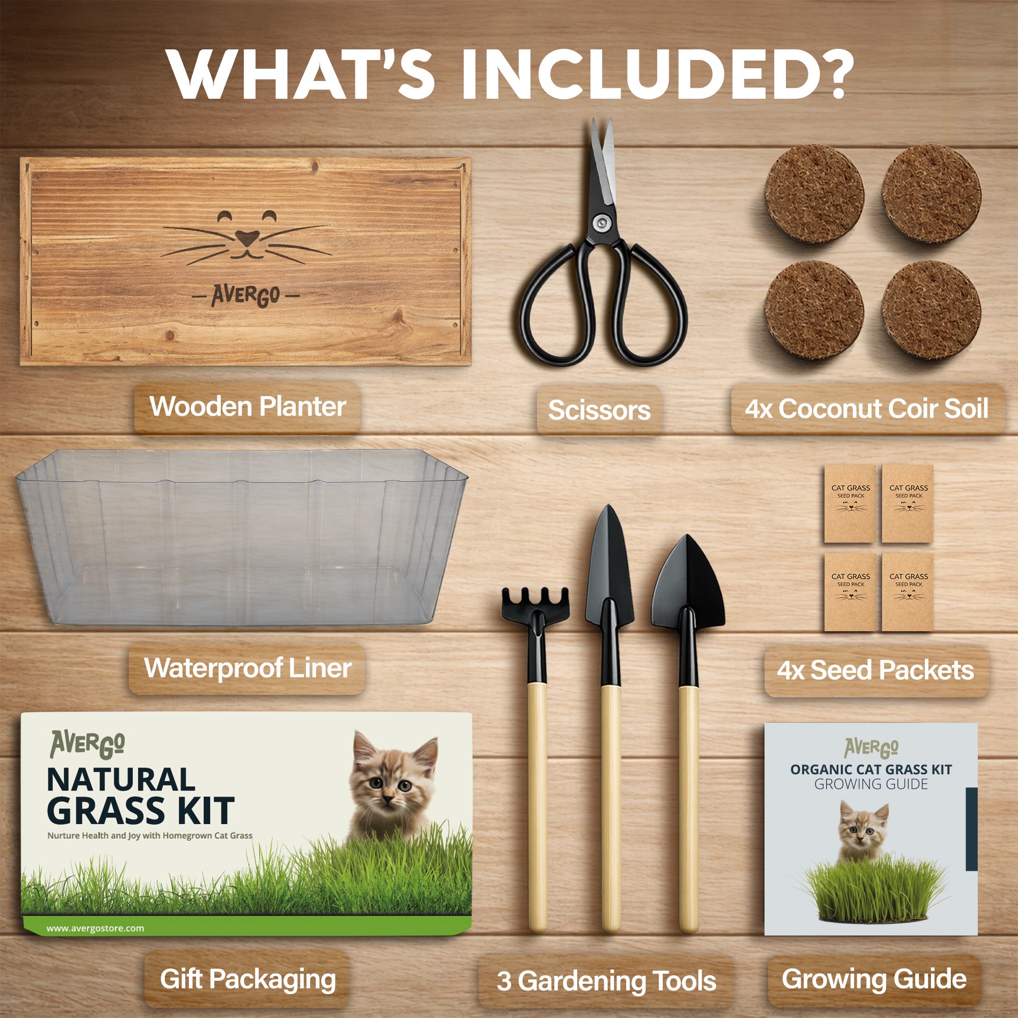 indoor cat grass planter Cat Grass Kit for Indoor Cats – x4 Seed Packets
