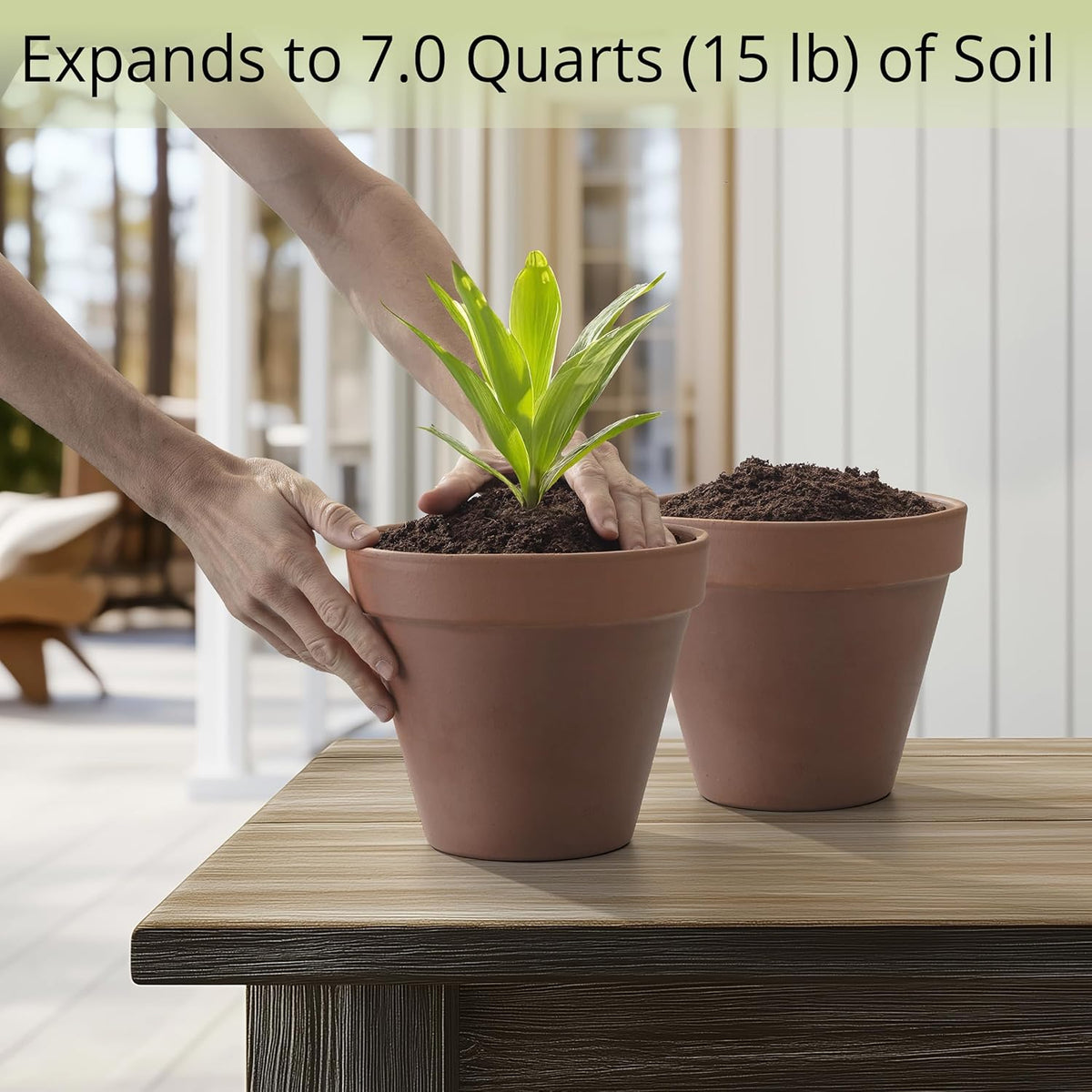 Coconut Coir Potting Soil for Indoor Plants - Expands to 7 Quart (15 lb) | Bonsai Soil Discs Perfect for General Houseplants, Herbs, and Bonsai Trees - Expands with Water