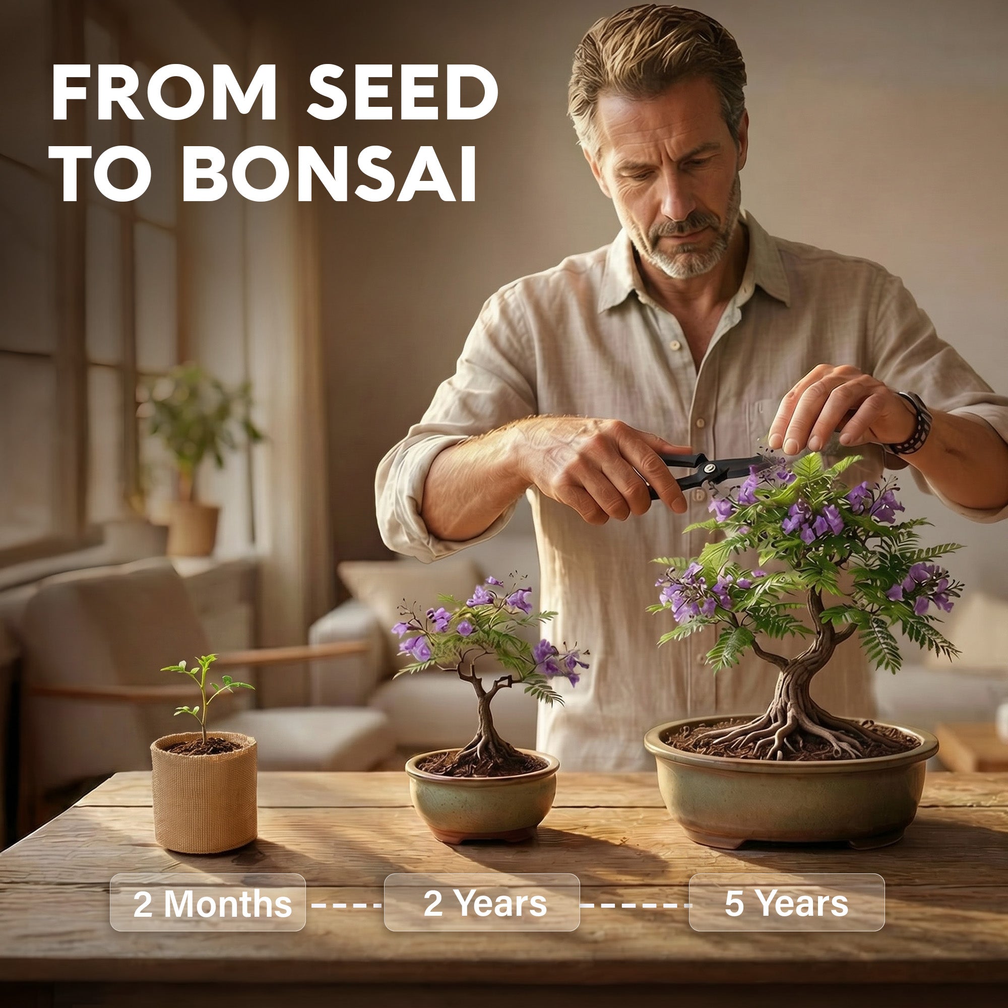 Bonsai Tree Kit Deluxe - 5X Unique Japanese Bonzai Trees